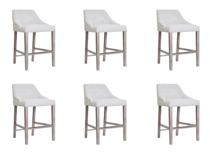 6x Bar Hocker Barhocker Tresen Stuhl Set Stühle Polste Chesterfield Design Stil